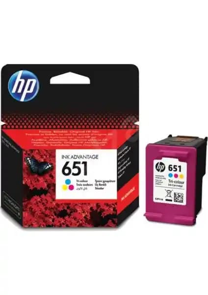 HP 651 Renkli Mürekkep Kartuşu C2P11AE: Yüksek Kapasiteli ve Güvenilir Baskı Çözümü