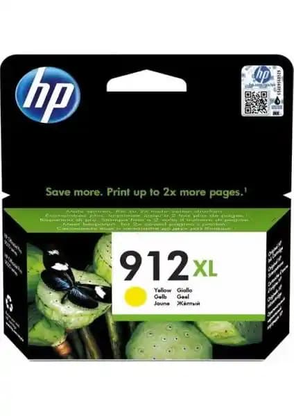 HP 912XL Sarı Mürekkep Kartuşu Yüksek Kapasiteli ve Güvenilir Orijinal Baskı Çözümü