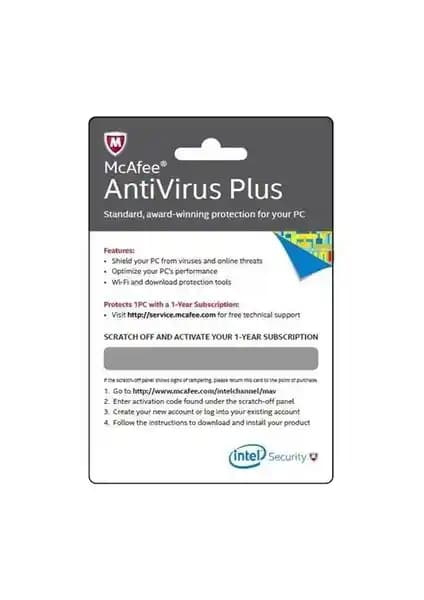 Intel McAfee Antivirus Plus Aktivasyon Kartı Güvenlik ve Performans Dengesinde Yeni Bir Seviye