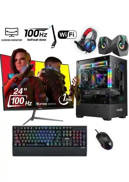 İzoly N12S Oyuncu Masaüstü Bilgisayarı 16GB RAM ve RX 550 Ekran Kartı ile Yüksek Performans