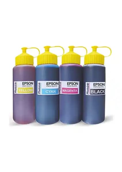 Photoink EcoTank L220 Uyumlu 4 Renk 500ML Mürekkep Seti Yüksek Kaliteli ve Ekonomik Baskı Çözümü