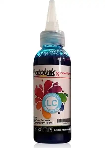 Photoink Süblimasyon Transfer Baskı Mürekkebi Açık Mavi 100g yüksek renk canlılığı