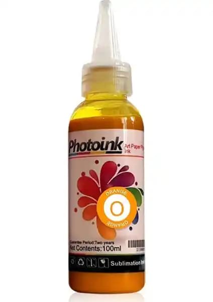 Photoink Süblimasyon-Transfer Baskı Mürekkebi Turuncu 100 Graylık Yüksek Kalite Çözüm
