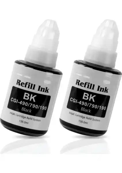 Ppt Premium Canon G3400 Tanklı Yazıcı Uyumlu Siyah Mürekkep 135ML Ekonomik ve Yüksek Kalite