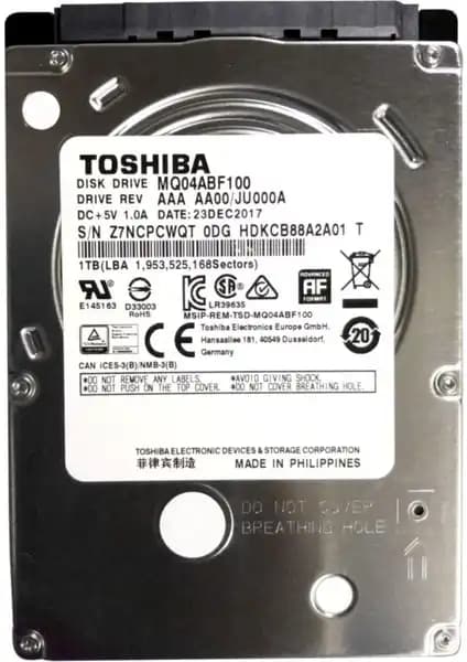 Toshiba 1TB 2.5 İnç SATA Notebook Hard Disk MQ04ABF100 Güncel Depolama Çözümü