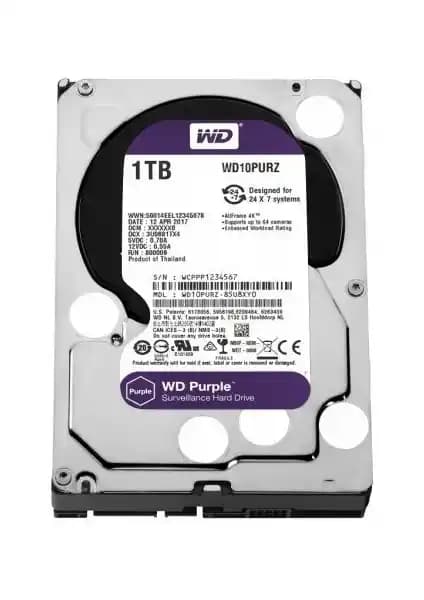 WD 1TB Purple SATA 6Gb/s Sabit Disk Güvenilir ve Yüksek Kapasiteli Veri Depolama Çözümü