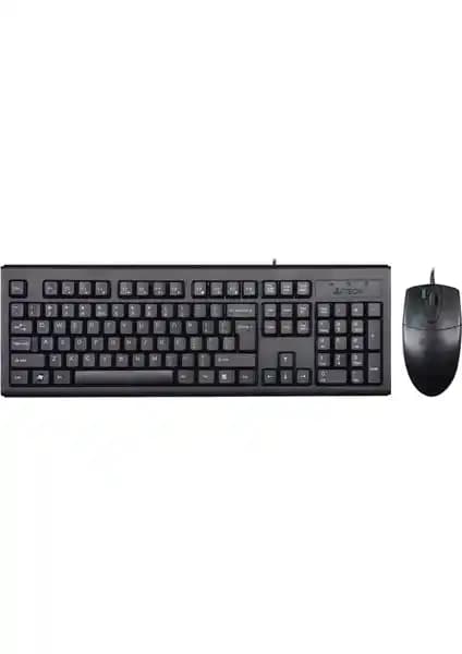 A4Tech KM-72620D Siyah Q Tr USB Multimedya Kablolu Klavye ve Fare Seti