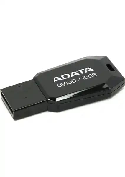 Adata UV100 Siyah USB 2.0 Bellek 16GB Taşınabilir ve Şık Veri Depolama Çözümü