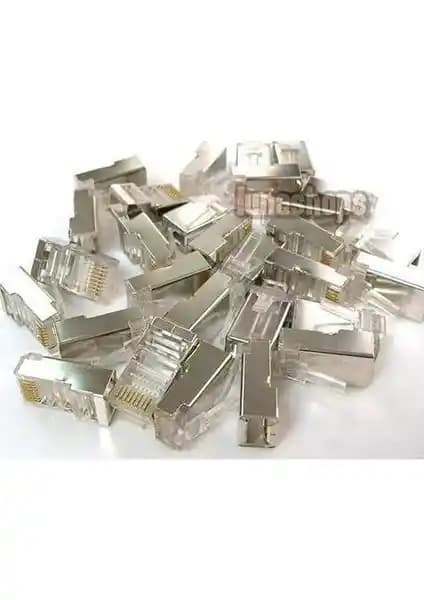 Alfais 4221 Metal RJ45 Cat5 Jack Konnektörleri Güçlü ve Dayanıklı Ağ Bağlantı Çözümü