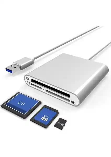 Alfais 4347 USB 3.0 Çok Fonksiyonlu Hafıza Kartı Okuyucu ve Dönüştürücü
