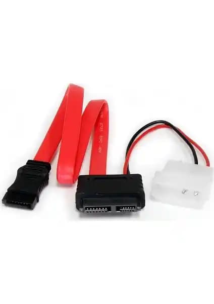 Alfais 4660 SATA 7+6 Pin Slim Data Power Disk HDD Kablosu Güç ve Veri Aktarımı