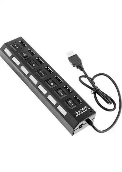 Alfais 4874 7 Port USB 2.0 Switch Çoklayıcı ile Bağlantı ve Veri Transferi Kolaylığı