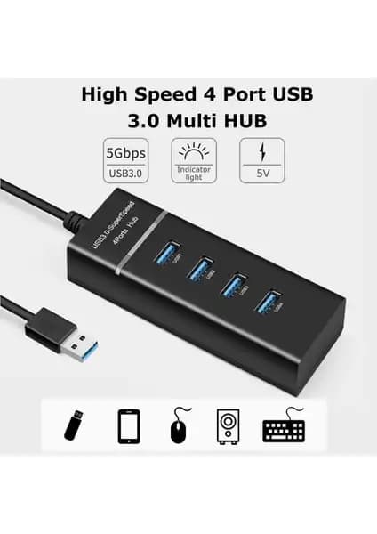 Ancheyn 4360 USB 3.0 Çoklayıcı: Dört Port ile Hızlı ve Çok İşlevli Bağlantı Çözümü