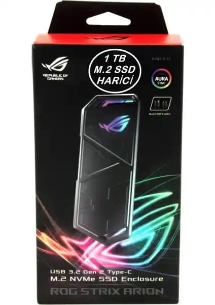 Asus ROG Strix Arion 1 TB M.2 NVMe USB 3.2 Gen2 Taşınabilir Harici SSD Özellikleri ve Performansı