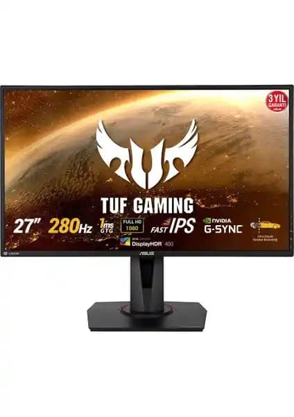 ASUS TUF Gaming VG279QM 27 İnç Yüksek Performanslı Oyun ve Ev Kullanımı Monitörü