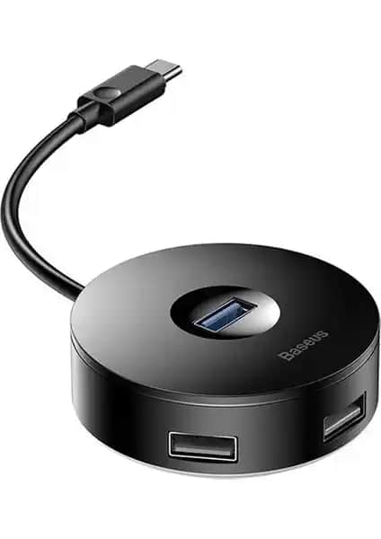 Baseus Type-C 4 Portlu USB Hub ile Çoklu Bağlantı ve Kullanım Kolaylığı Sağlayın