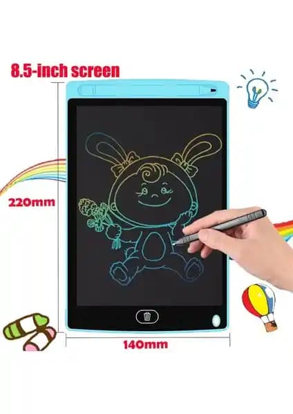 Bizimevde 8.5'' LCD Çizim ve Yazı Tableti Çocuklar ve Yetişkinler İçin Kullanışlı