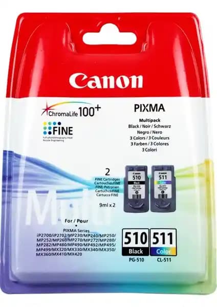Canon PG-510/CL511 Multipack Kartuş Seti Renkli Baskı İçin Güvenilir ve Yüksek Kalite