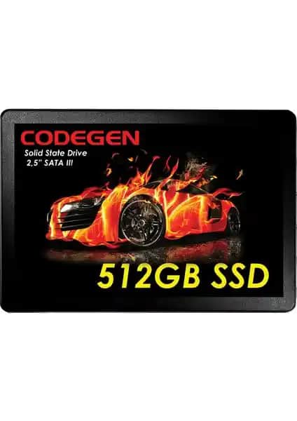 Codegen CDG-512GB-SSD25: Yüksek Performanslı 512GB SATA 3 SSD Dahili Depolama