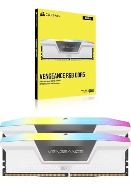 Corsair Vengeance RGB 32GB DDR5 RAM Yüksek Hız ve Estetik Özellikleriyle Uyumlu Sistemler İçin