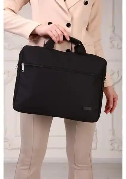 D'Vers 15.6 İnç Siyah Evrak Bilgisayar Çantası Modern ve Dayanıklı Tasarımıyla Günlük Kullanım İçin Uygun
