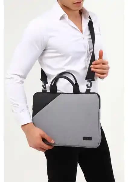 D'Vers Siyah Su Geçirmez Fermarlı 15.6'' Darbeye Karşı Korumalı Notebook Çantası