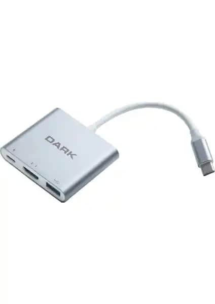 Dark DK-AC-U31X32 Type-C Çok Fonksiyonlu HDMI ve USB Adaptörü Gelişmiş Bağlantı Çözümü