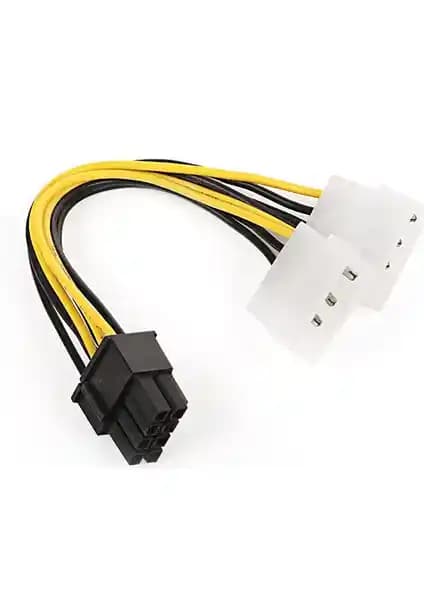 Dark DK-CB-P104 2x Molex 4Pin’den 6+2Pin PCI-E Dönüştürücü Kablo Performans ve Güvenlik için Tasarlandı