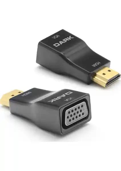 Dark HDMI to VGA Dijital - Analog Dönüştürücü ile Eski Monitörlerde Yüksek Çözünürlük