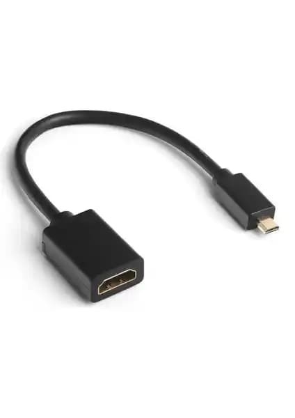 Dark Micro HDMI to HDMI Dönüştürücü Kablo Profesyonel Görüntü Aktarımı İçin Yüksek Kalite