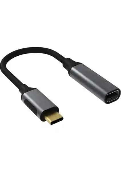 Daytona FC-K01 MacBook Uyumlu Type-C To Mini Display Port Adaptör 4K Ultra HD Görüntü Aktarımı