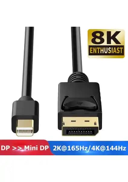 Daytona Mini DisplayPort to DisplayPort Çevirici Kablo Yüksek Kalite Bağlantı Çözümü