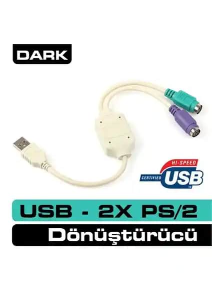 Eski Klavye ve Fareleri USB Bağlantısıyla Uyumlu Hale Getiren PS/2 Dönüştürücü