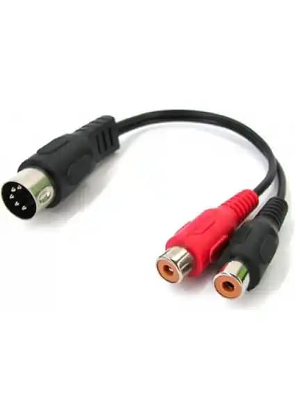 Ethic Din 5 Pin To 2 Rca Dişi Çevirici: Ses ve Görüntü Bağlantısı İçin Temel Çözüm