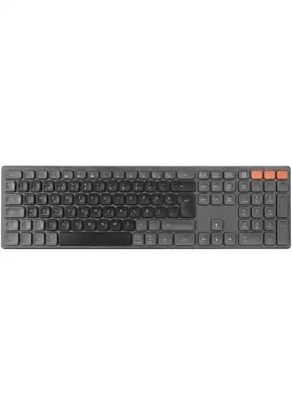 Everest KB-2610 Siyah/Gri Kablosuz Klavye: Çoklu Bağlantı Seçenekleri ile Modern Kullanım