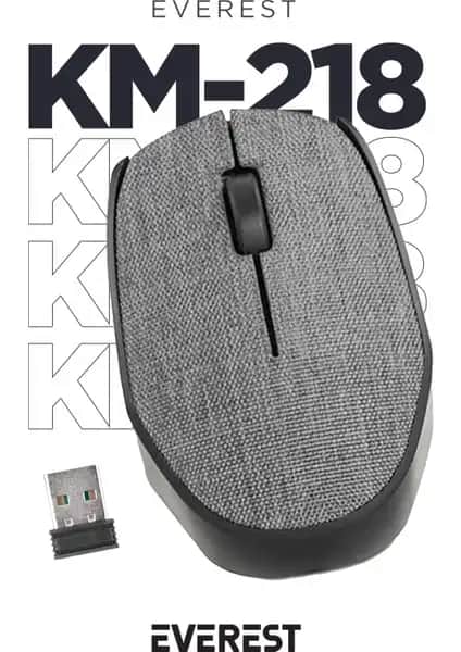 Everest KM-218 Kablosuz Gri Kumaş Yüzey Mouse İnceleme ve Özellikleri