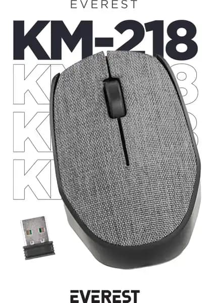 Everest KM-218 Kablosuz Gri Kumaş Yüzey Mouse İnceleme ve Özellikleri