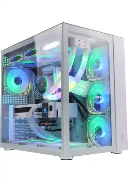 Gamemaster F-7 Beyaz RGB Fanlı Bilgisayar Kasası V2 ile Yüksek Performans ve Estetik Birlikte