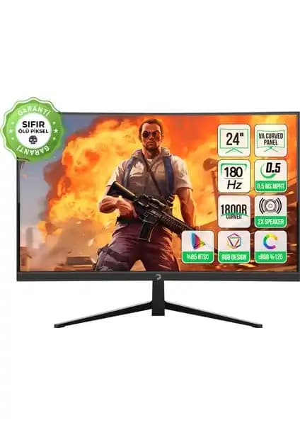 GamePower Vivid T40 24 İnç Kavisli Oyun Monitörü Yüksek Performans ve Estetik Özellikler