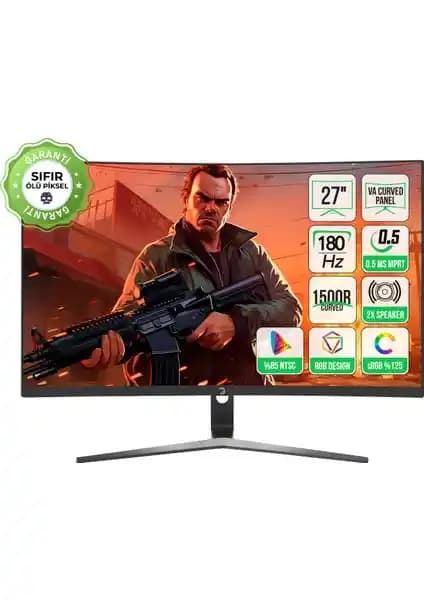 GamePower Vivid T50 27 İnç Kavisli RGB Oyun Monitörü Yüksek Performans ve Estetik