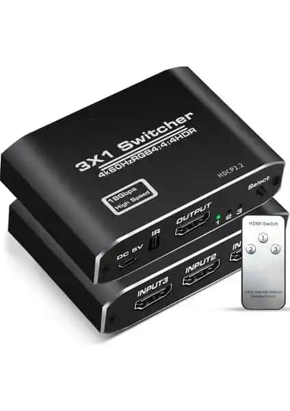 Gplus 4K321M 18GBPS HDMI Switch ile Yüksek Çözünürlük ve Çoklu Kaynak Yönetimi