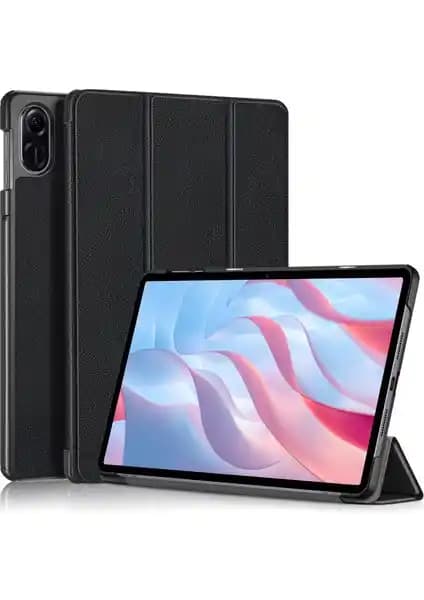 Honor Pad X9 ve X8 Pro için dayanıklı ve şık PU deri tablet kılıfı, çok katmanlı stand fonksiyonu ile koruma ve kullanım kolaylığı sağlar