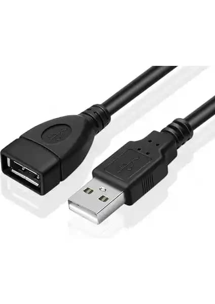 Ice USB 2.0 Uzatma Kablosu 1.5 Metre Siyah Yüksek Hızlı Veri Transferi İçin