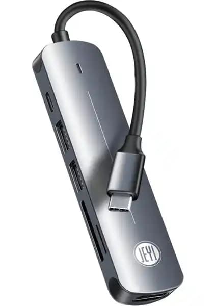 JEYI 6-in-1 Çok Fonksiyonlu Hub Dönüştürücü: Yüksek Performans ve Çoklu Bağlantı Çözümü