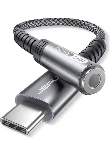 Jsaux USB-C Type-C Kulaklık Adaptörü ile Yüksek Kalitede Ses Deneyimi Sağlayın