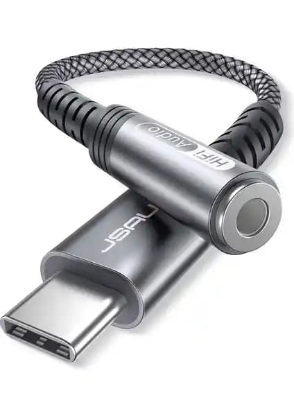 Jsaux USB-C Type-C Kulaklık Adaptörü ile Yüksek Kaliteli Ses Deneyimi Sağlayın