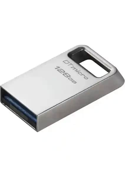Kingston DataTraveler Micro 128 GB USB 3.2 Gen 1 Metal Gövdeli Yüksek Hızlı Flash Bellek