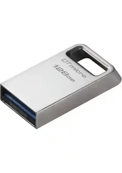 Kingston DataTraveler Micro 128 GB USB 3.2 Gen 1 Metal Gövdeli Yüksek Hızlı Flash Bellek