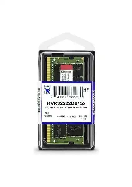 Kingston KVR32S22D8/16 16GB DDR4 RAM Modülü Yüksek Hız ve Güvenilirlik Sağlar