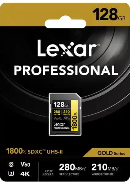 Lexar 128GB Profesyonel 1800x SDXC UHS-II Hafıza Kartı Yüksek Hız ve Güvenilirlik